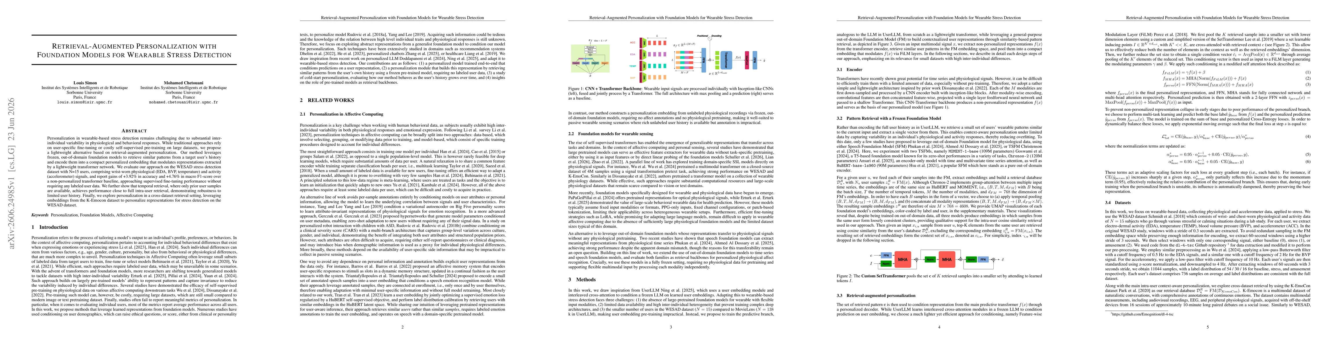 Thumbnail for Retrieval-Augmented Personalization with Foundation Models for Wearable Stress Detection