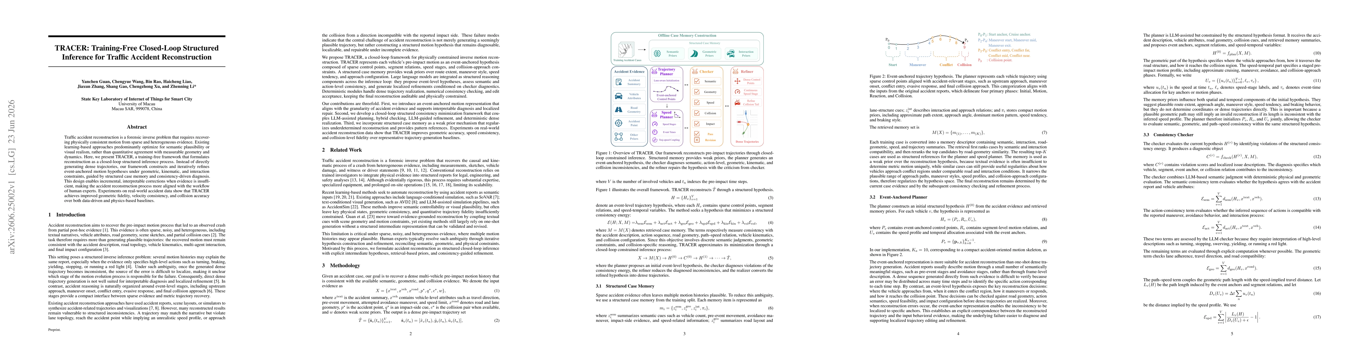 Thumbnail for TRACER: Training-Free Closed-Loop Structured Inference for Traffic Accident Reconstruction