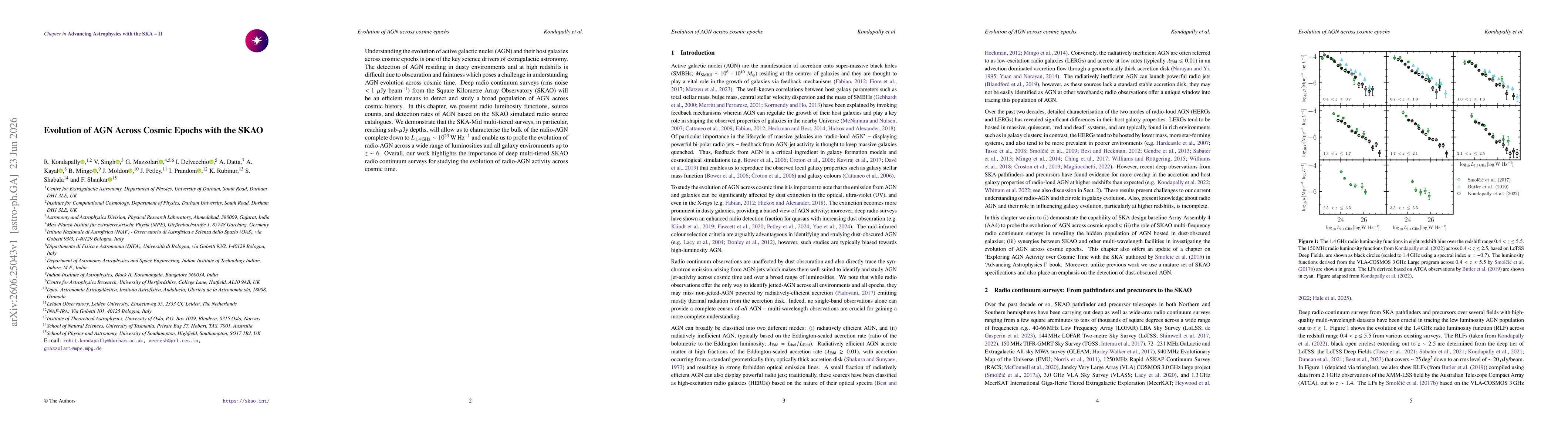 Thumbnail for Evolution of AGN Across Cosmic Epochs with the SKAO