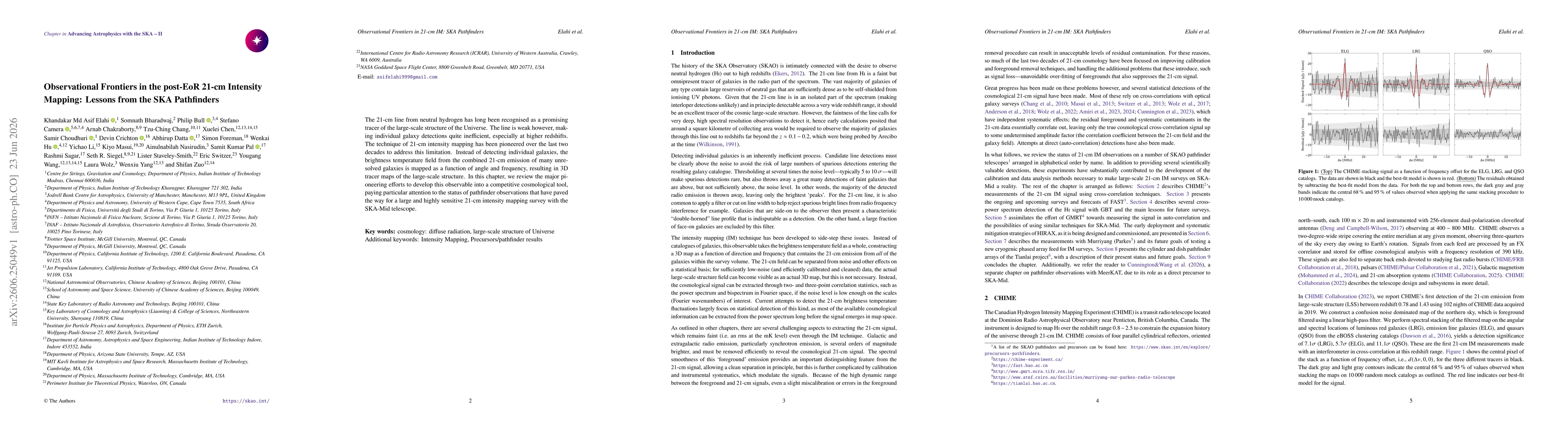 Thumbnail for Observational Frontiers in the post-EoR 21-cm Intensity Mapping: Lessons from the SKA Pathfinders