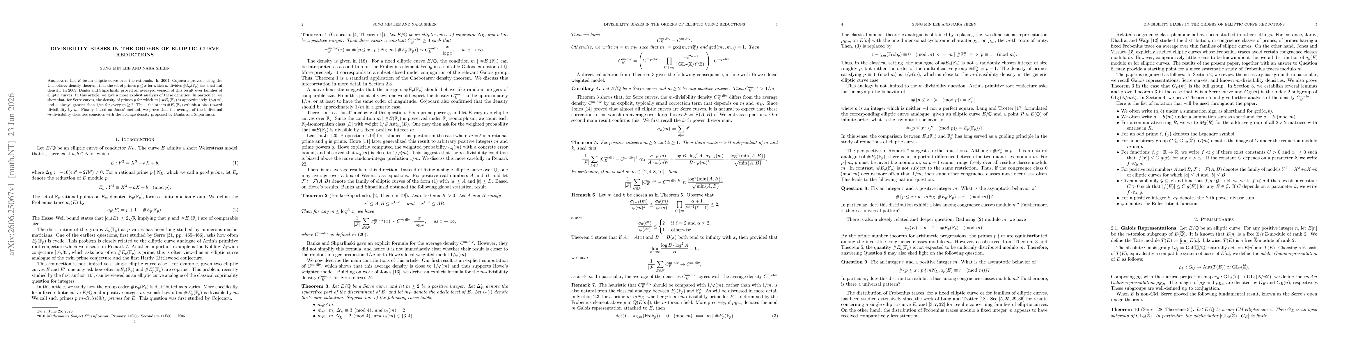 Thumbnail for Divisibility Biases in the Orders of Elliptic Curve Reductions