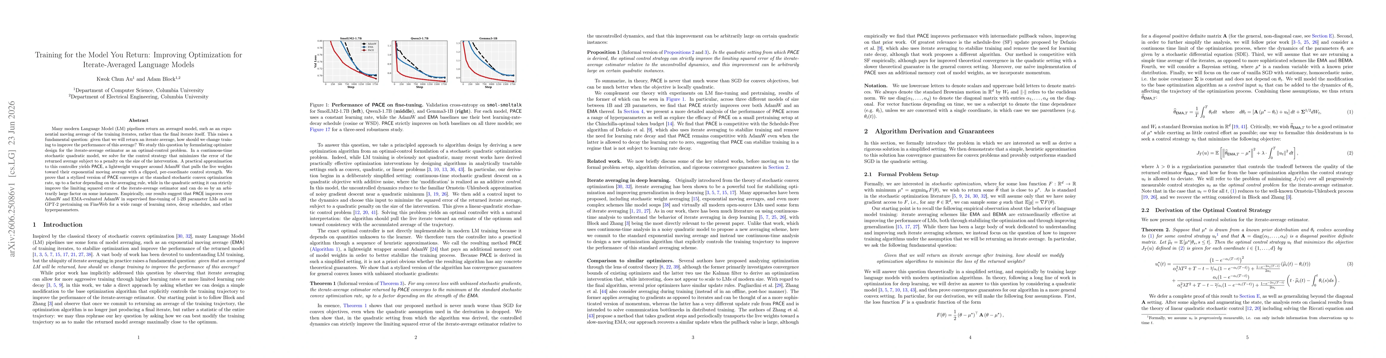 Thumbnail for Training for the Model You Return: Improving Optimization for Iterate-Averaged Language Models