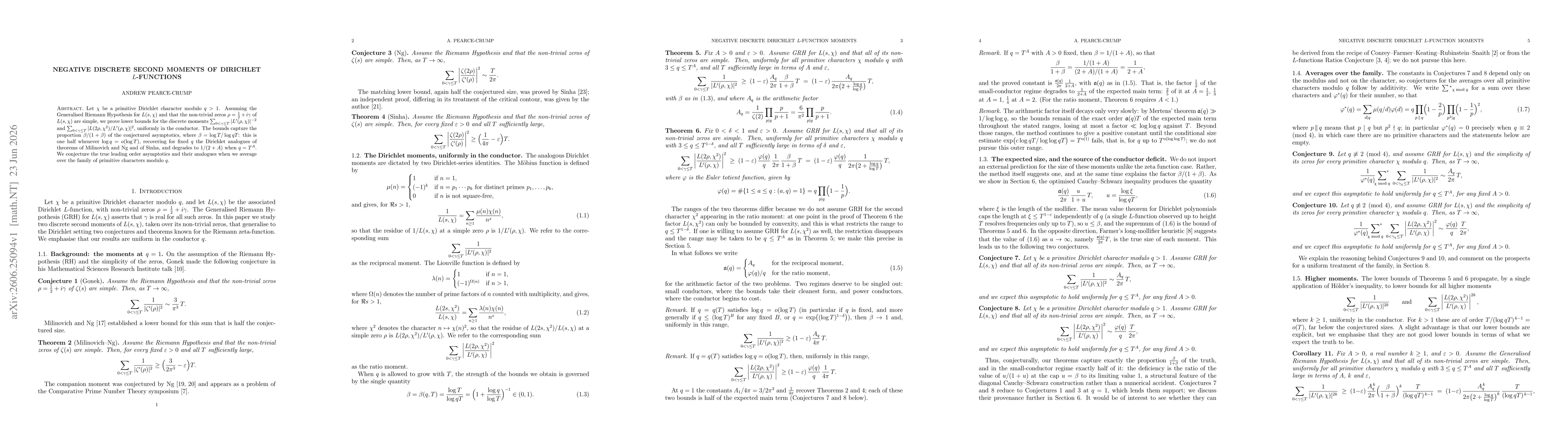 Thumbnail for Negative discrete second moments of Dirichlet $L$-functions