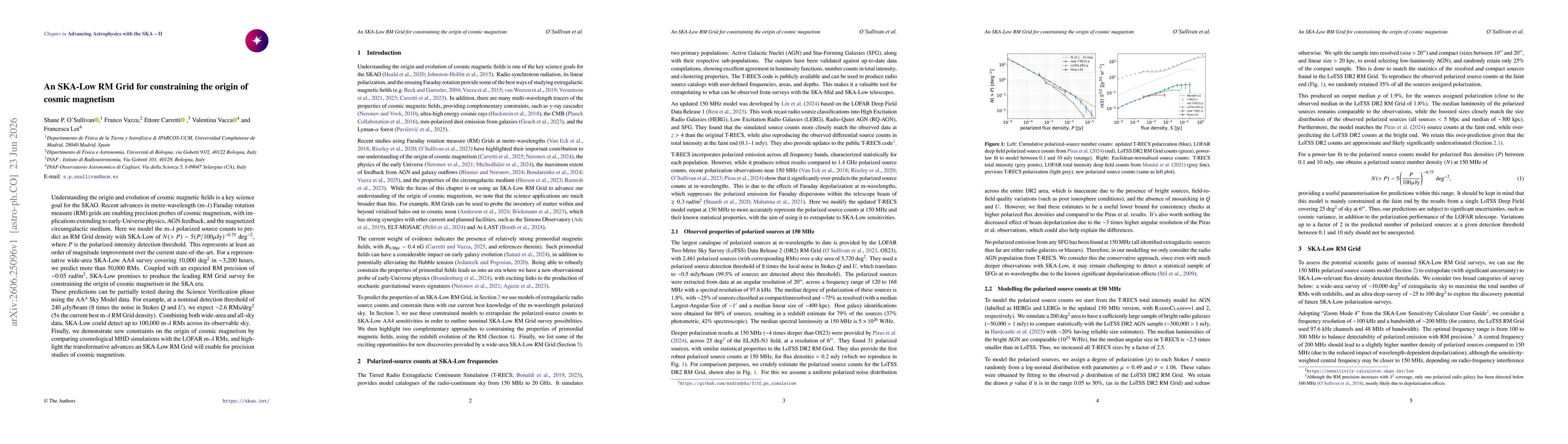 Thumbnail for An SKA-Low RM Grid for constraining the origin of cosmic magnetism