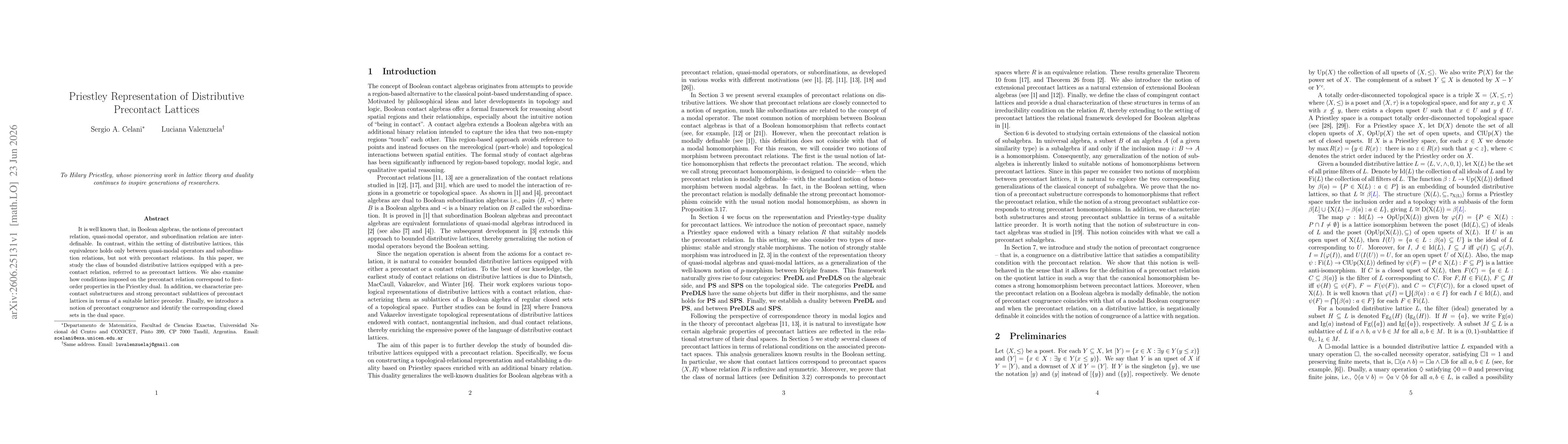 Thumbnail for Priestley Representation of Distributive Precontact Lattices