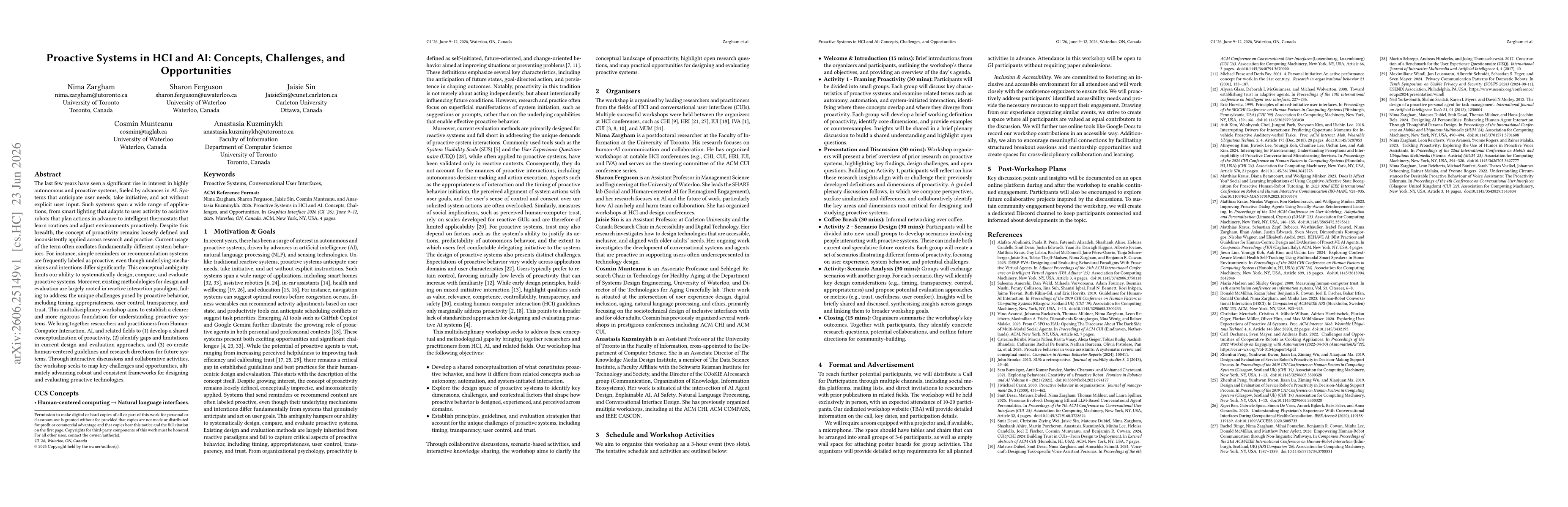 Thumbnail for Proactive Systems in HCI and AI: Concepts, Challenges, and Opportunities