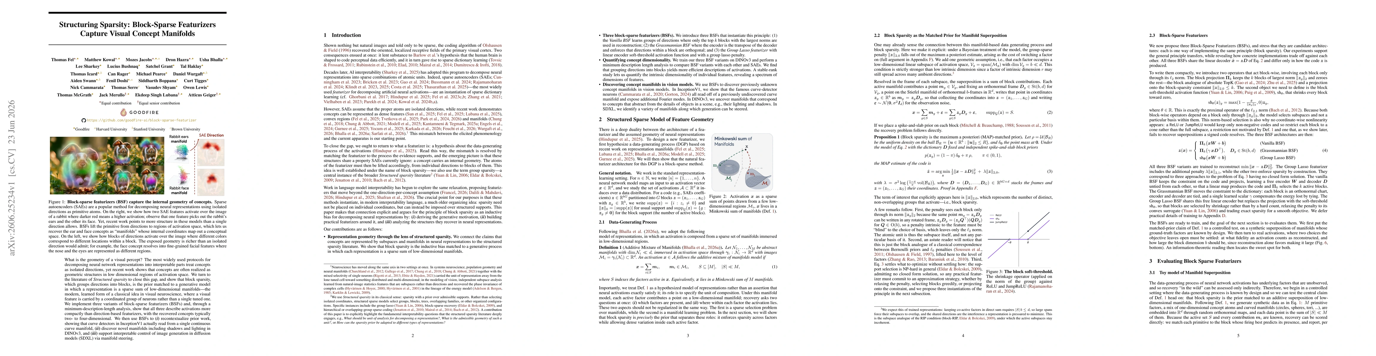 Thumbnail for Structuring Sparsity: Block-Sparse Featurizers Capture Visual Concept Manifolds