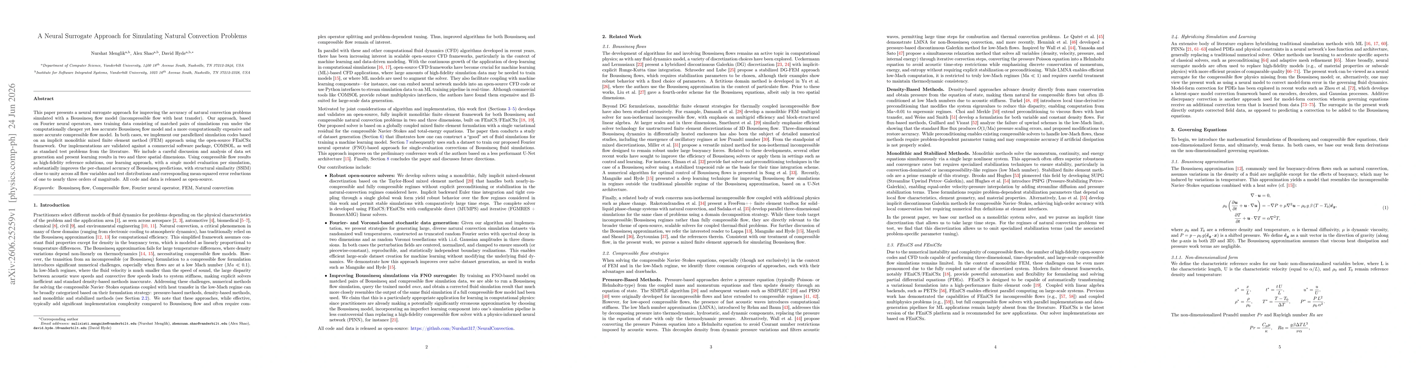 Thumbnail for A Neural Surrogate Approach for Simulating Natural Convection Problems