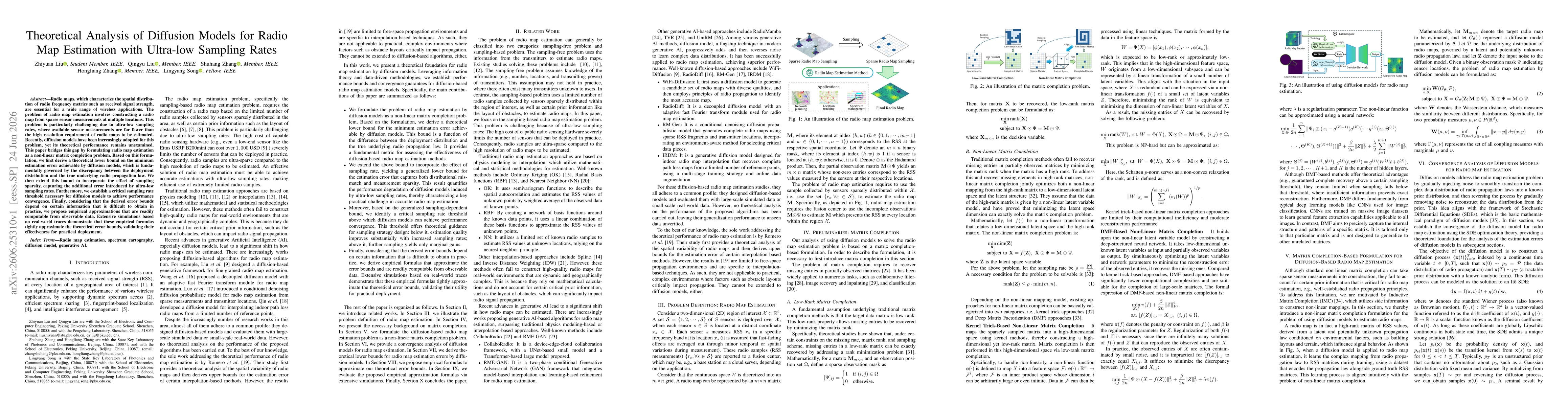 Thumbnail for Theoretical Analysis of Diffusion Models for Radio Map Estimation with Ultra-low Sampling Rates