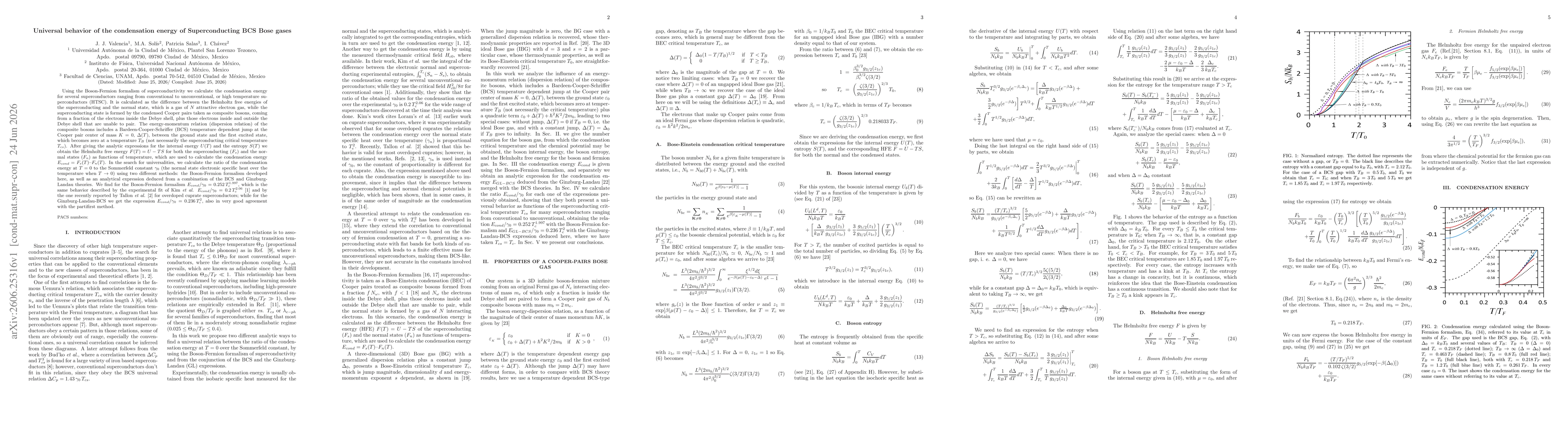 Thumbnail for Universal behavior of the condensation energy of Superconducting BCS Bose gases