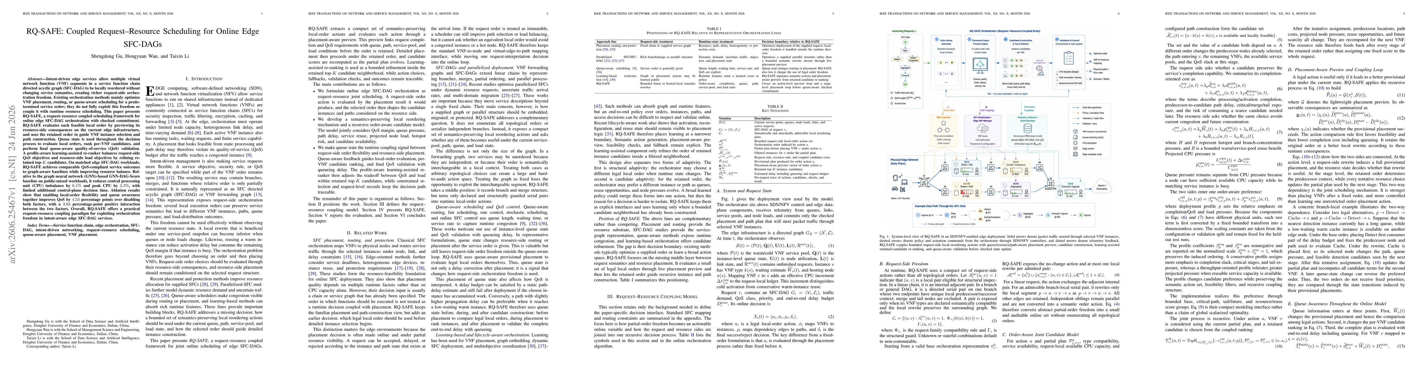 Thumbnail for RQ-SAFE: Coupled Request-Resource Scheduling for Online Edge SFC-DAGs
