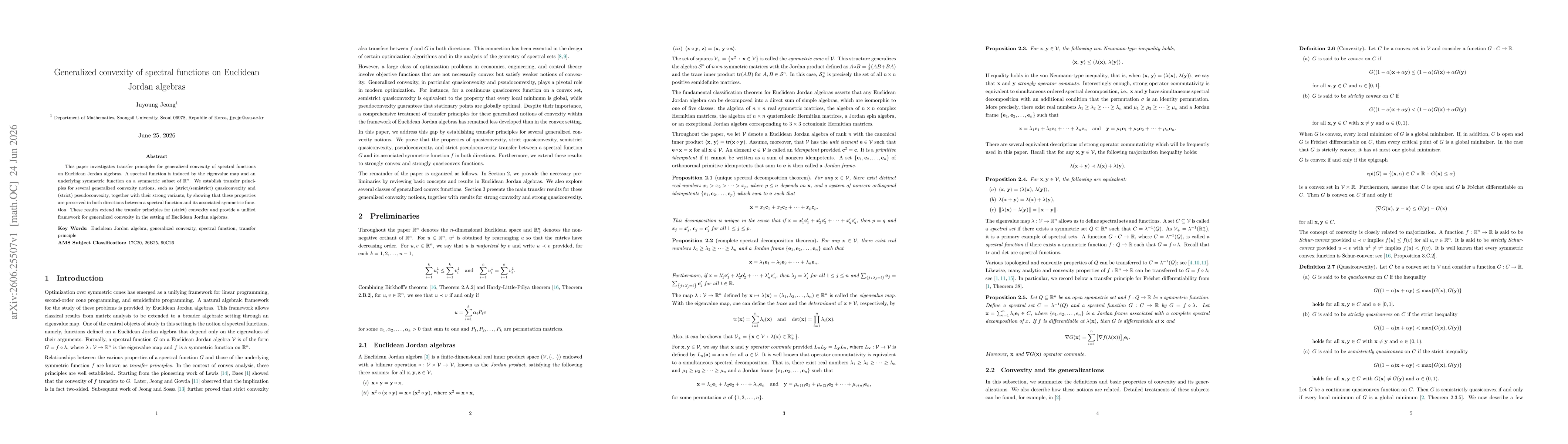 Thumbnail for Generalized convexity of spectral functions on Euclidean Jordan algebras