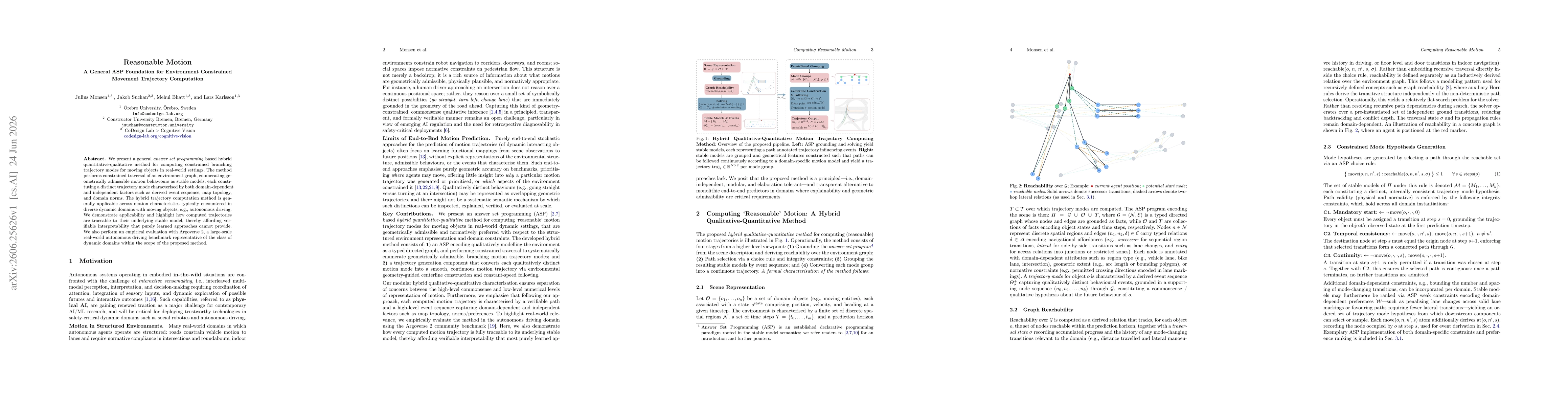 Thumbnail for Reasonable Motion: A General ASP Foundation for Environment Constrained Movement Trajectory Computation