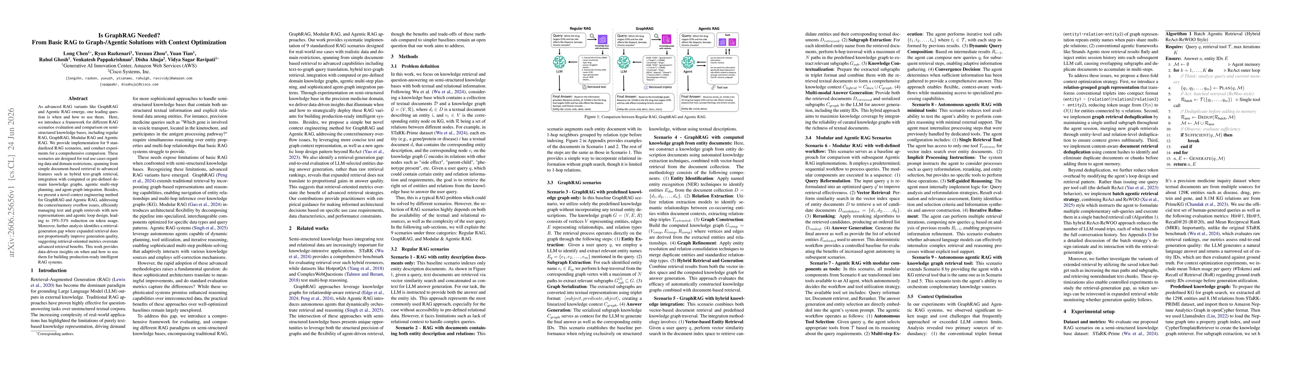 Thumbnail for Is GraphRAG Needed? From Basic RAG to Graph-/Agentic Solutions with Context Optimization