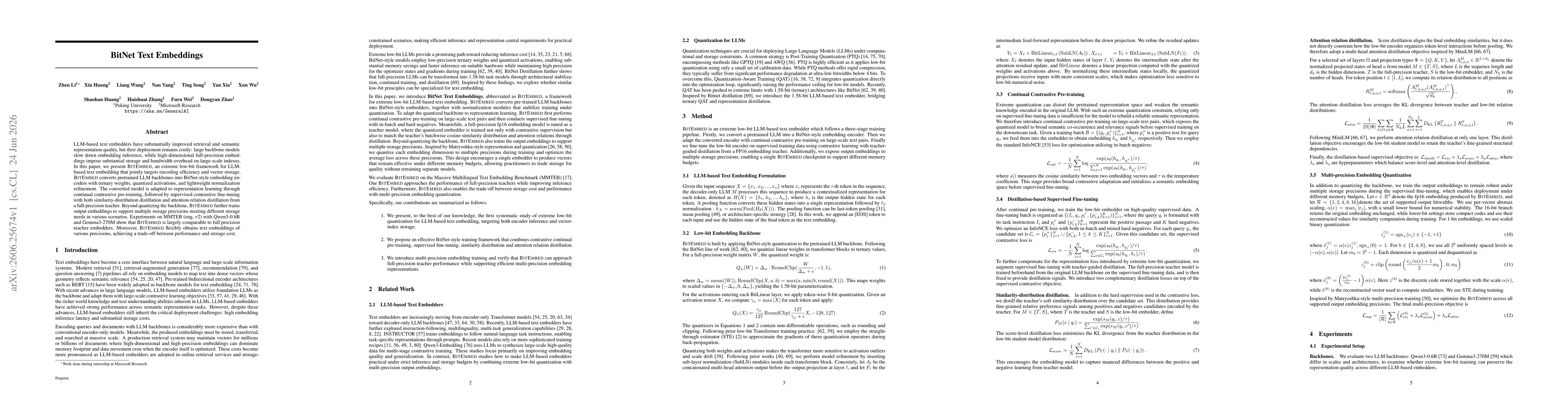 Thumbnail for BitNet Text Embeddings