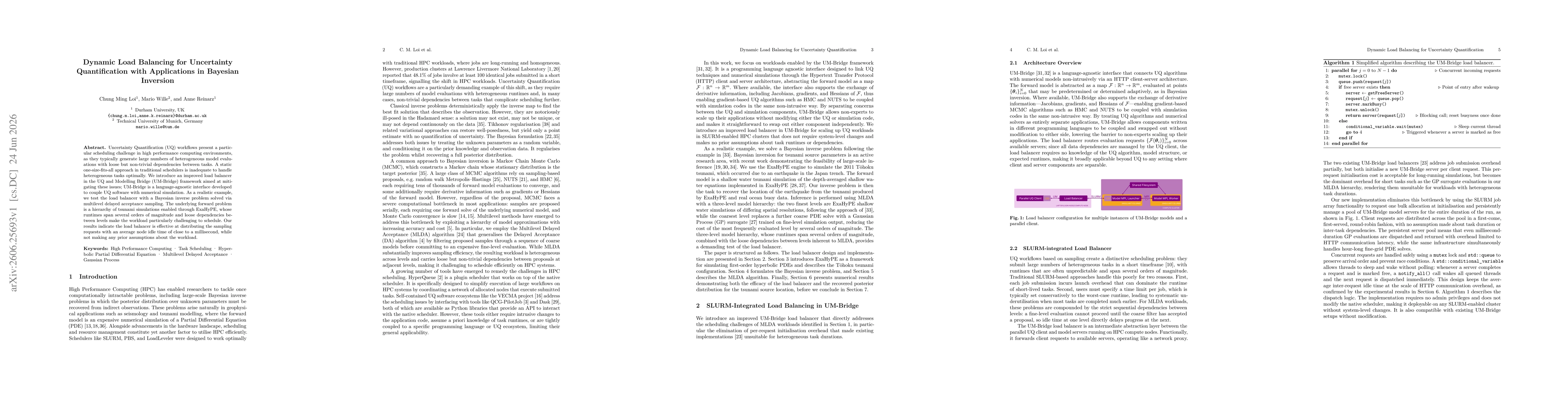 Thumbnail for Dynamic Load Balancing for Uncertainty Quantification with Applications in Bayesian Inversion