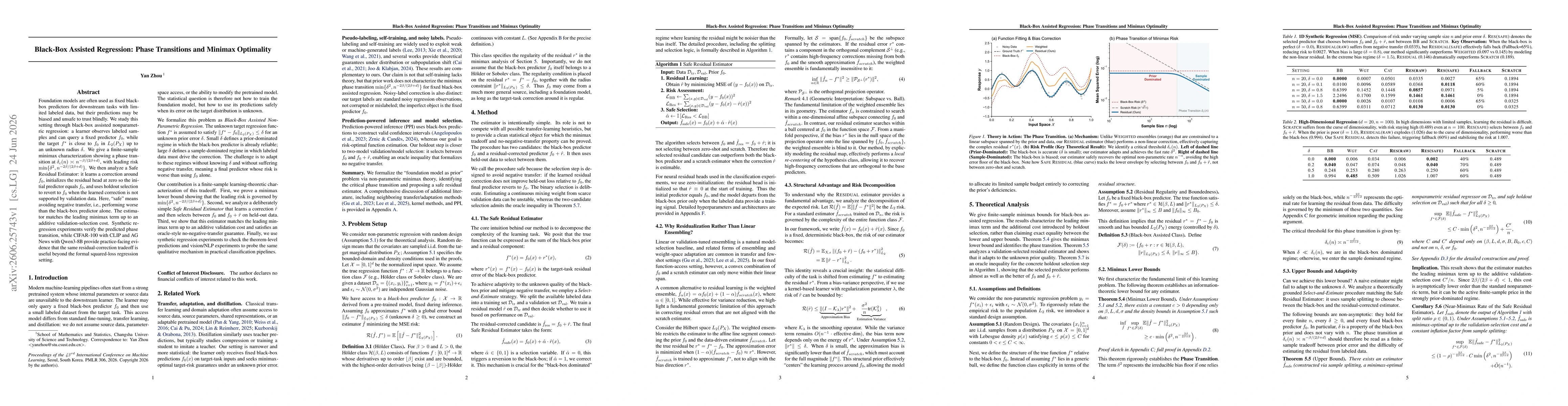 Thumbnail for Black-Box Assisted Regression: Phase Transitions and Minimax Optimality