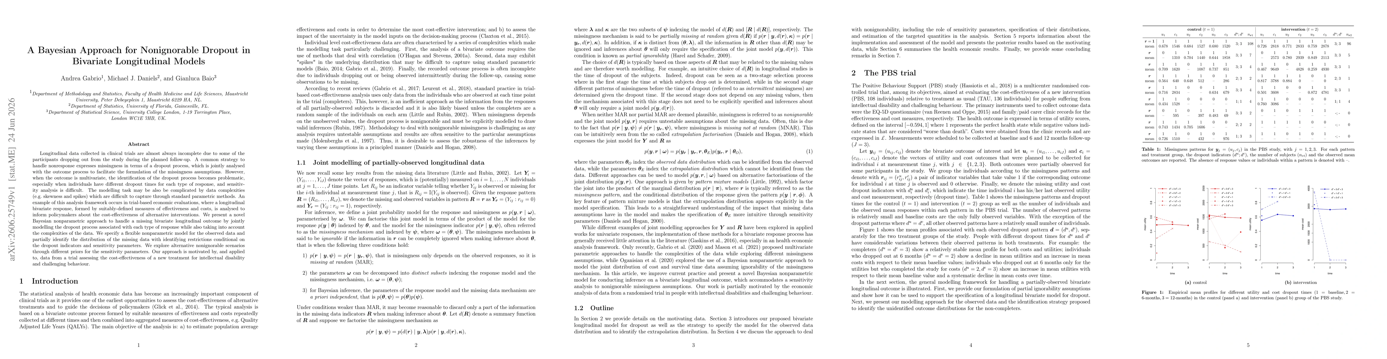 Thumbnail for A Bayesian Approach for Nonignorable Dropout in Bivariate Longitudinal Models