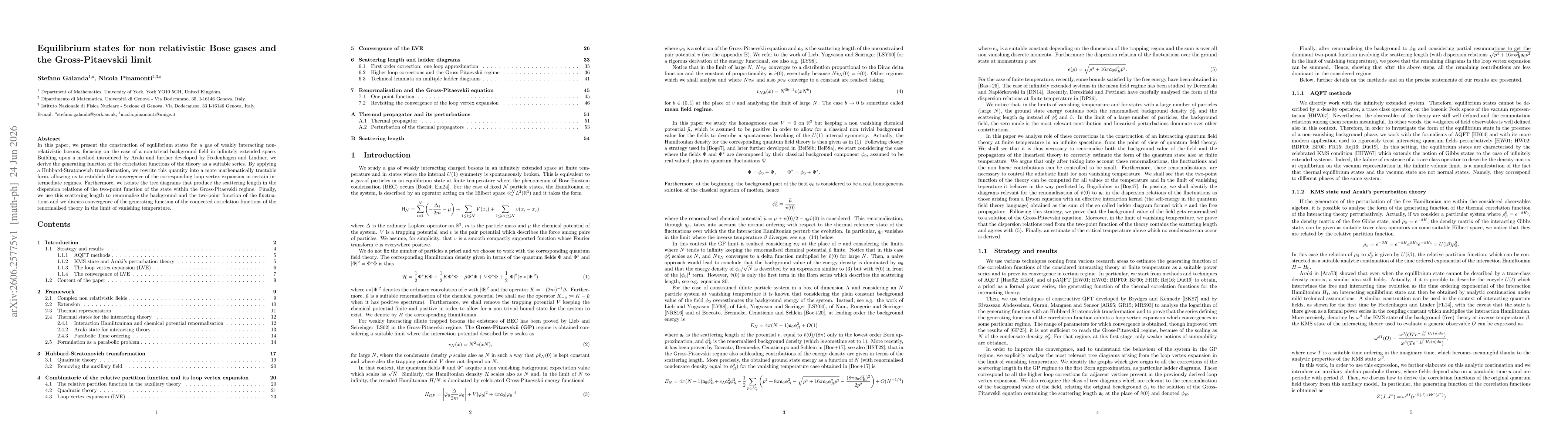 Thumbnail for Equilibrium states for non relativistic Bose gases and the Gross-Pitaevskii limit