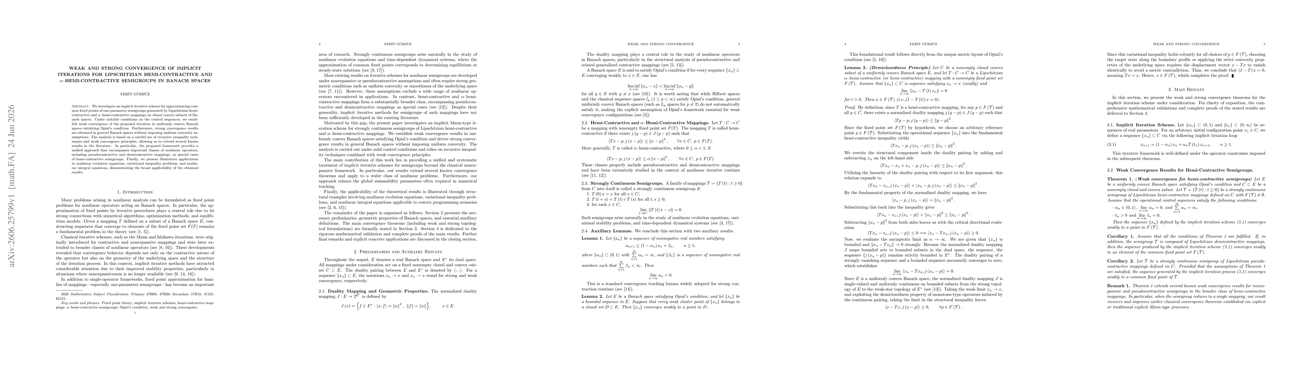 Thumbnail for Weak and Strong Convergence of Implicit Iterations for Lipschitzian Hemi-Contractive and α-Hemi-Contractive Semigroups in Banach Spaces