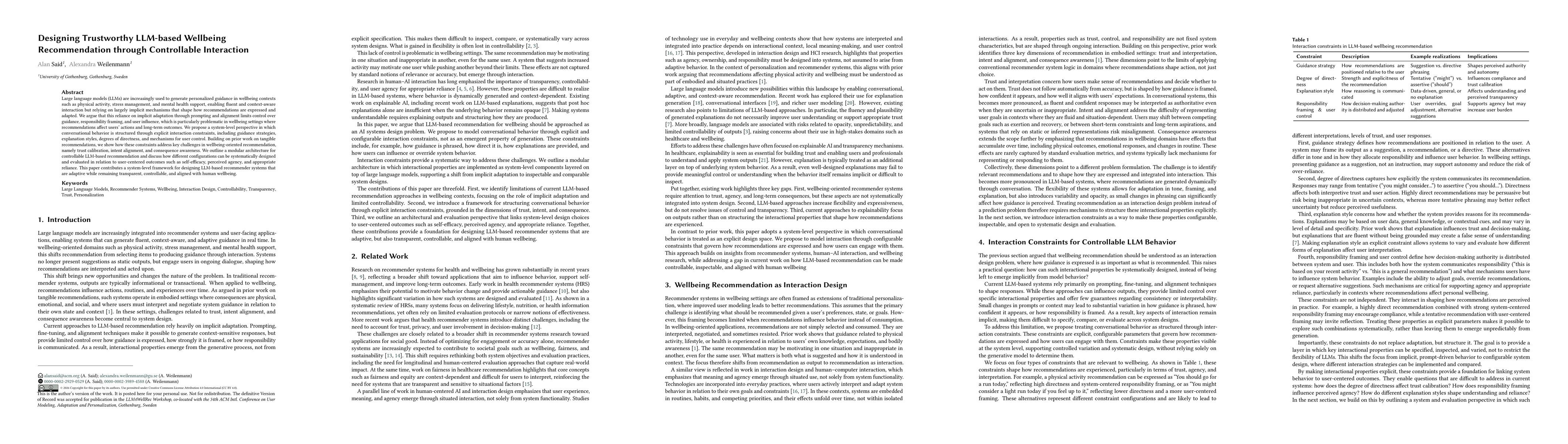 Thumbnail for Designing Trustworthy LLM-based Wellbeing Recommendation through Controllable Interaction