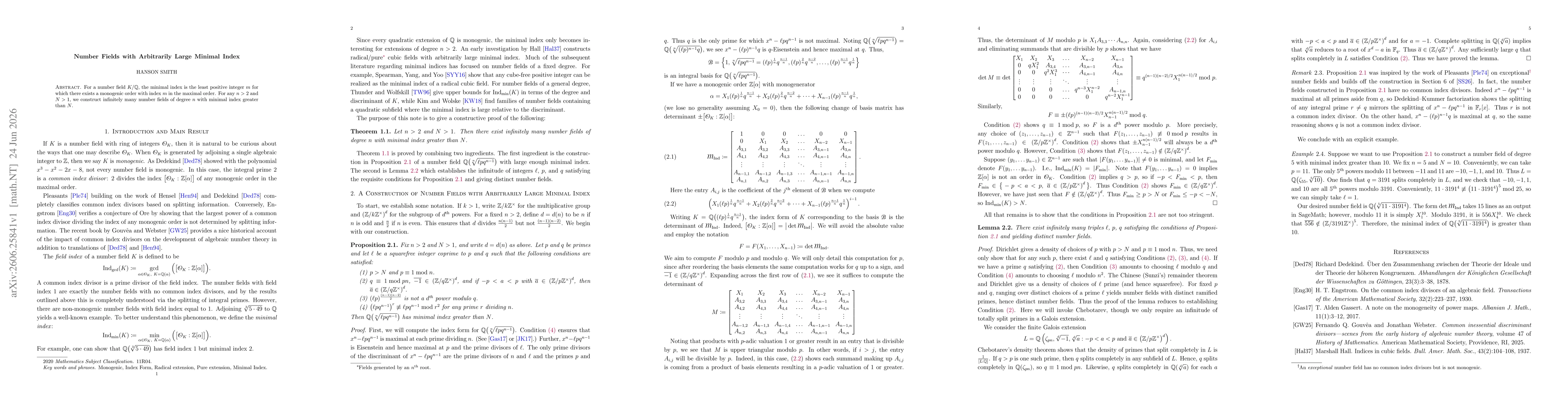 Thumbnail for Number Fields with Arbitrarily Large Minimal Index