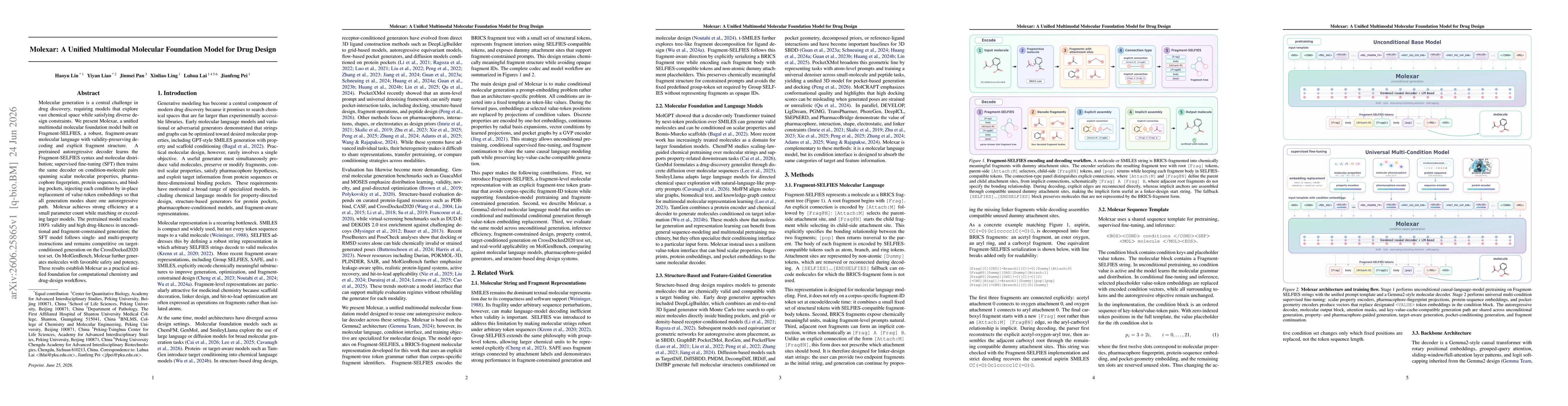 Thumbnail for Molexar: A Unified Multimodal Molecular Foundation Model for Drug Design