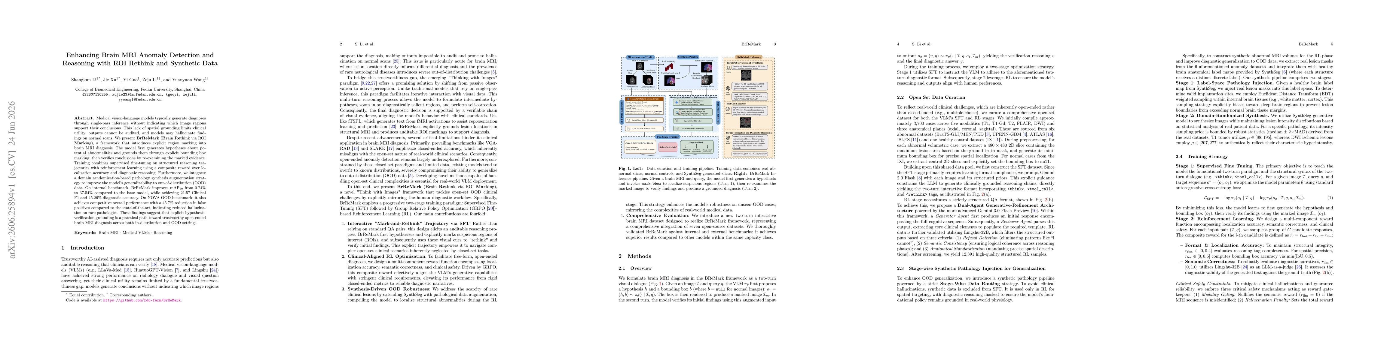 Thumbnail for Enhancing Brain MRI Anomaly Detection and Reasoning with ROI Rethink and Synthetic Data