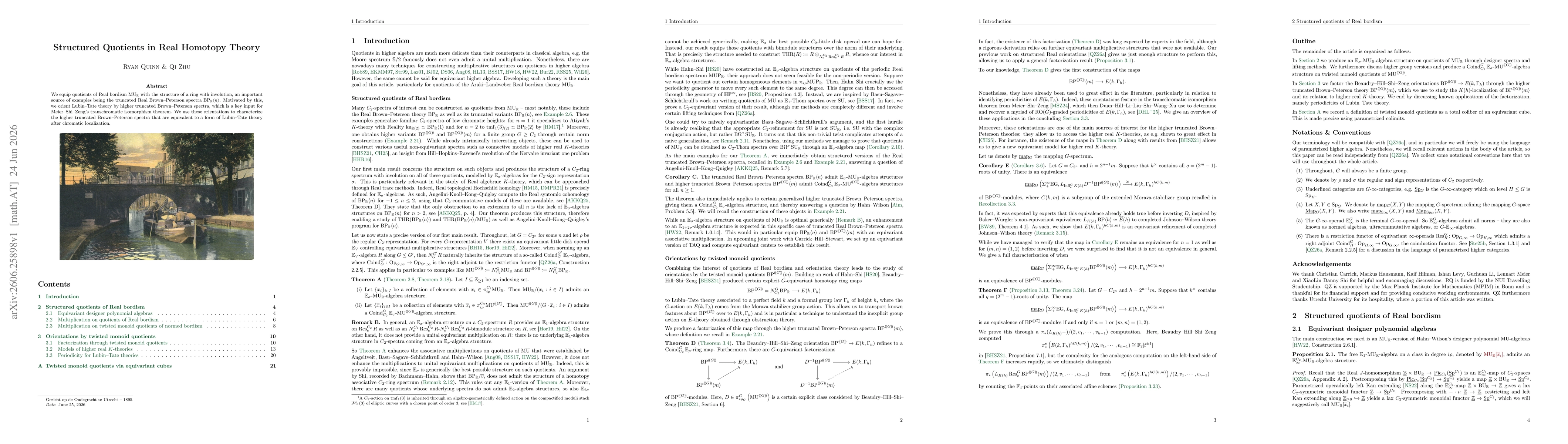 Thumbnail for Structured Quotients in Real Homotopy Theory