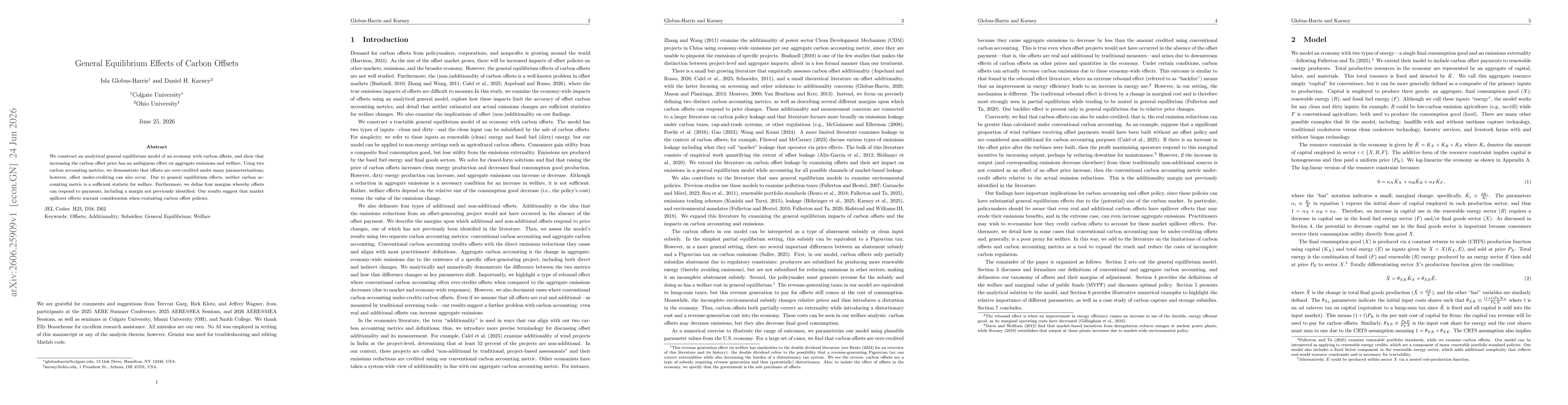 Thumbnail for General Equilibrium Effects of Carbon Offsets