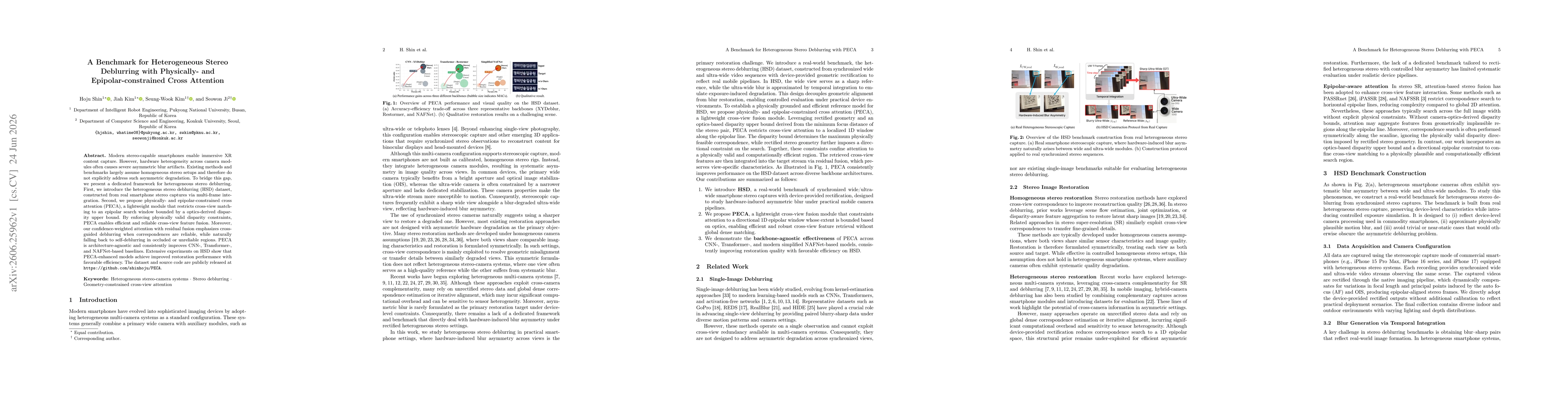 Thumbnail for A Benchmark for Heterogeneous Stereo Deblurring with Physically- and Epipolar-constrained Cross Attention