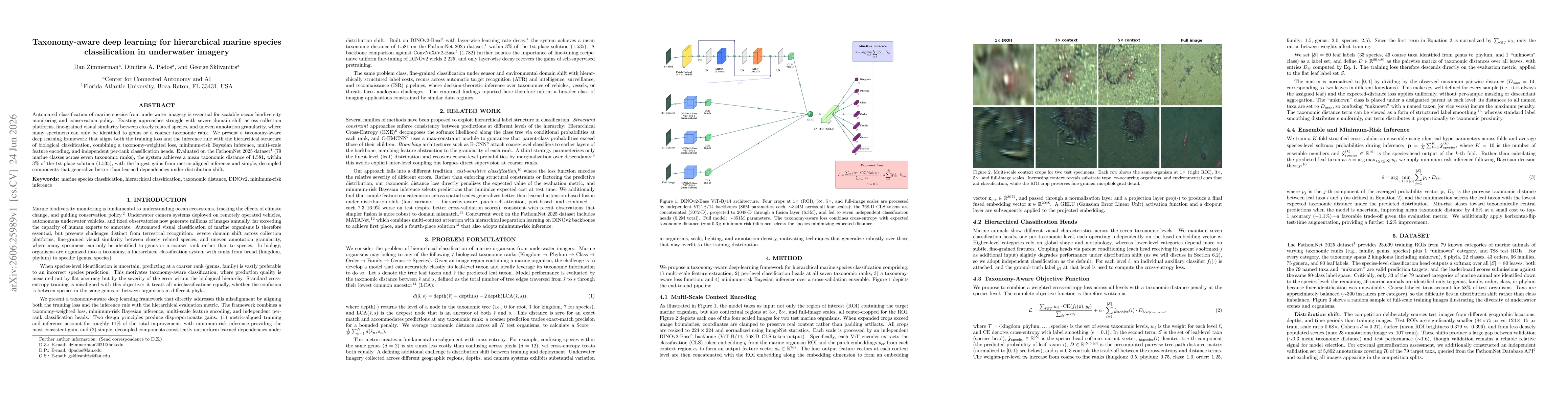 Thumbnail for Taxonomy-aware deep learning for hierarchical marine species classification in underwater imagery
