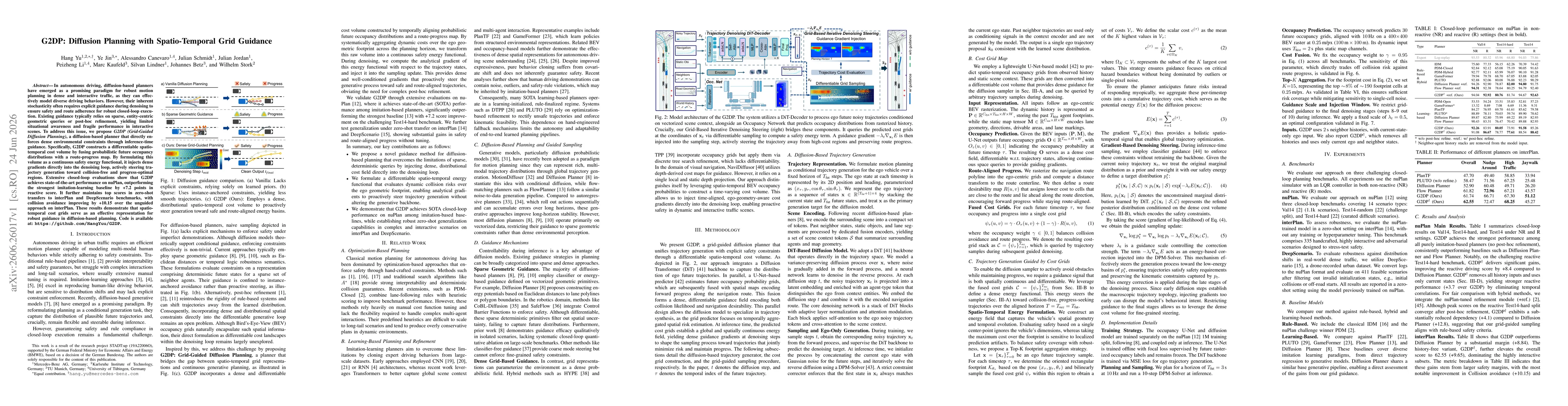 Thumbnail for G2DP: Diffusion Planning with Spatio-Temporal Grid Guidance