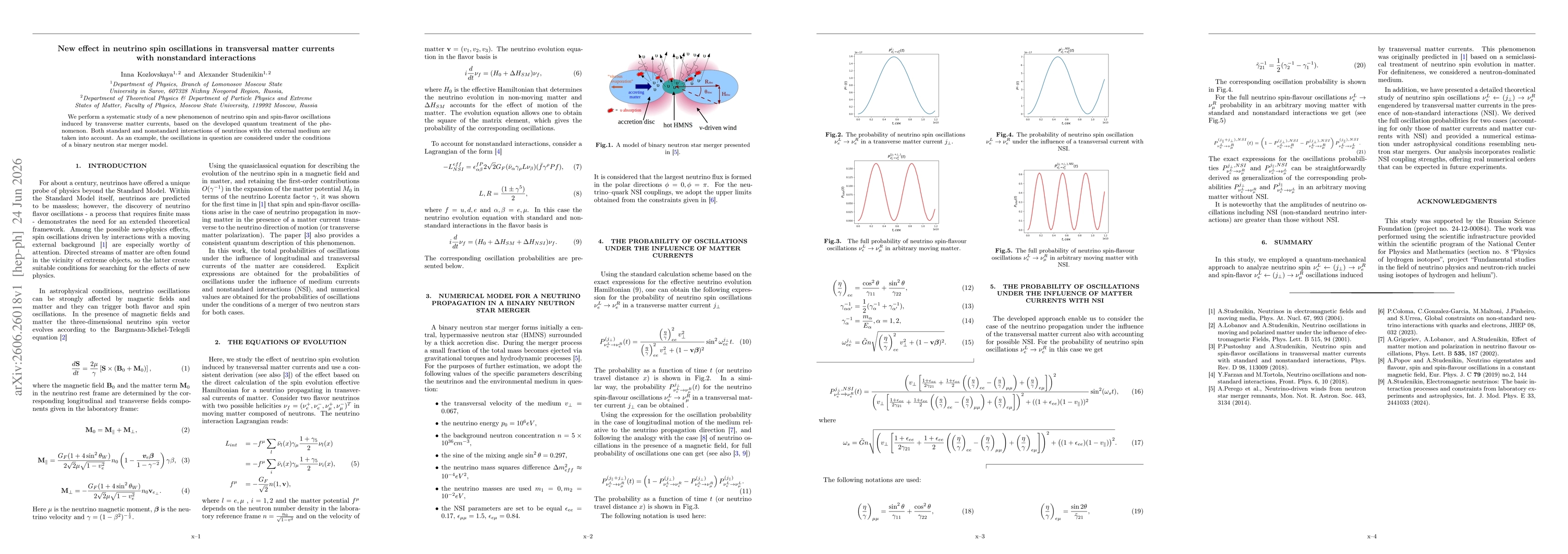 Thumbnail for New effect in neutrino spin oscillations in transversal matter currents with nonstandard interactions