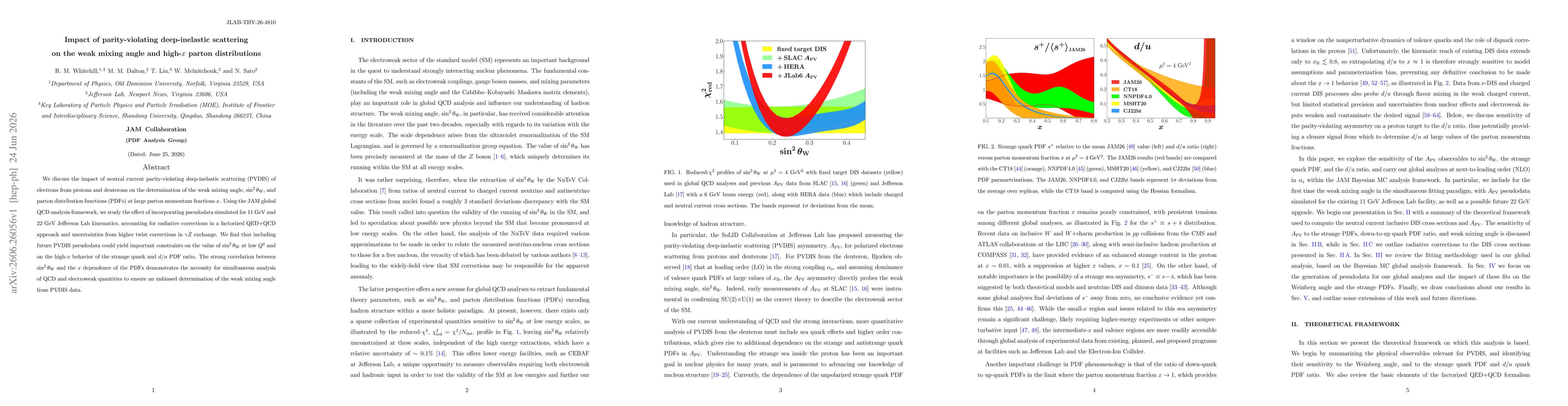 Thumbnail for Impact of parity-violating deep-inelastic scattering on the weak mixing angle and high-$x$ parton distributions