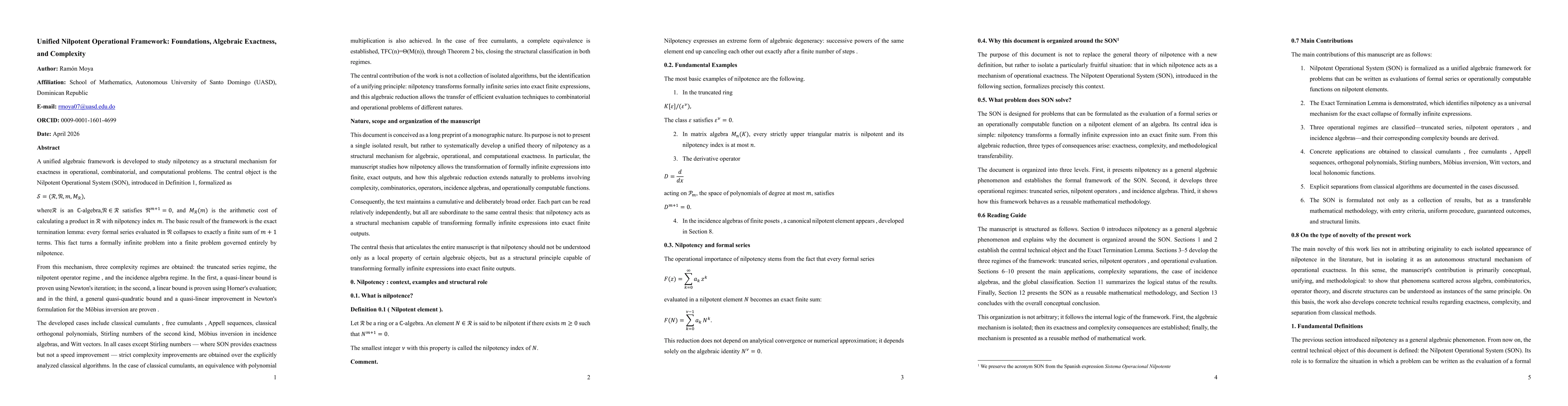 Thumbnail for Unified Nilpotent Operational Framework: Foundations, Algebraic Exactness, and Complexity