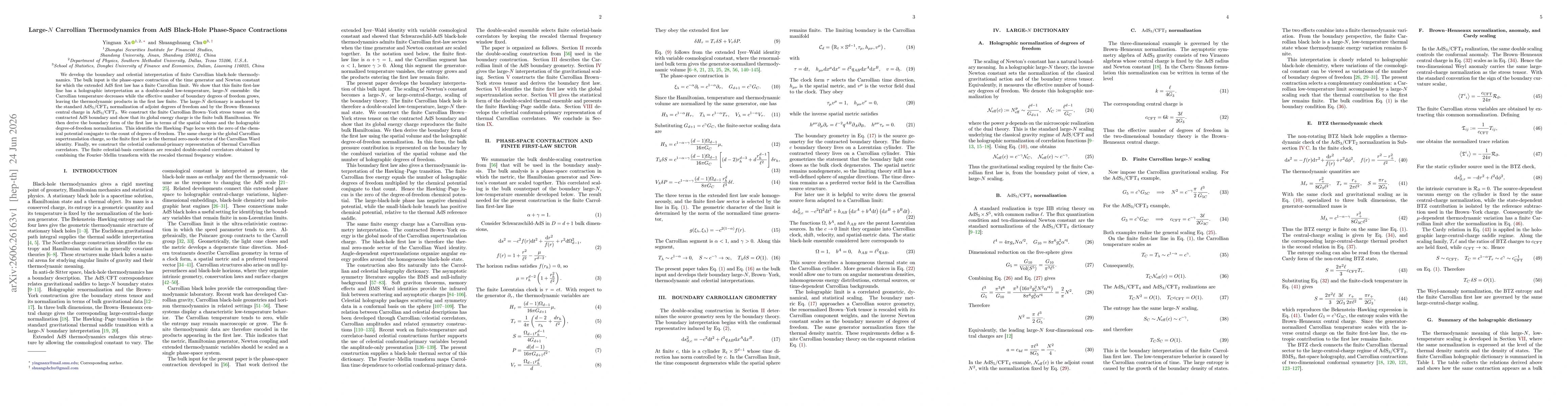 Thumbnail for Large-$N$ Carrollian Thermodynamics from AdS Black-Hole Phase-Space Contractions
