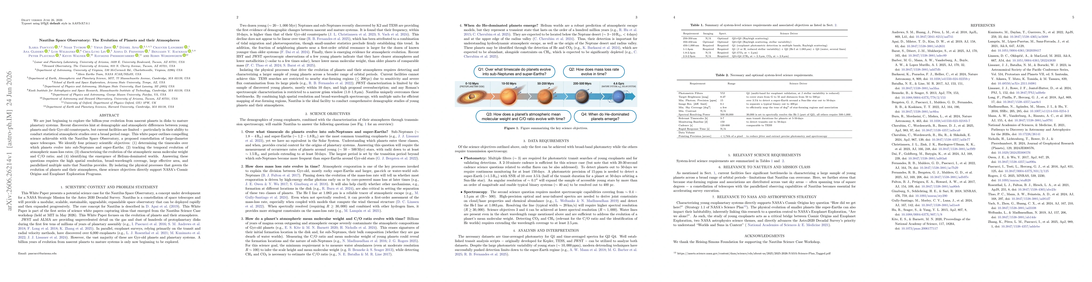 Thumbnail for Nautilus Space Observatory: The Evolution of Planets and their Atmospheres