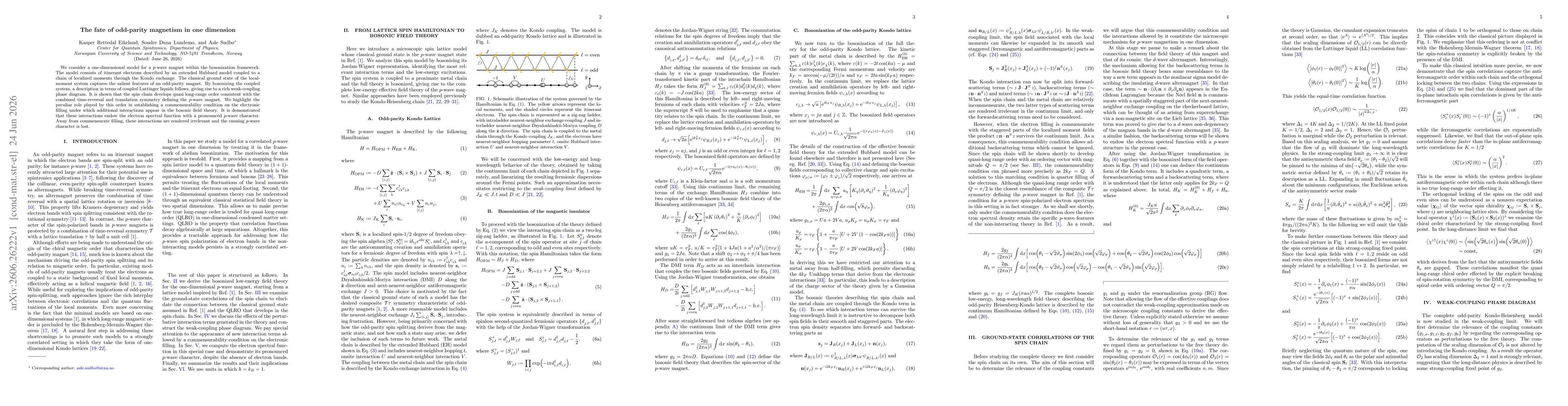 Thumbnail for The fate of odd-parity magnetism in one dimension