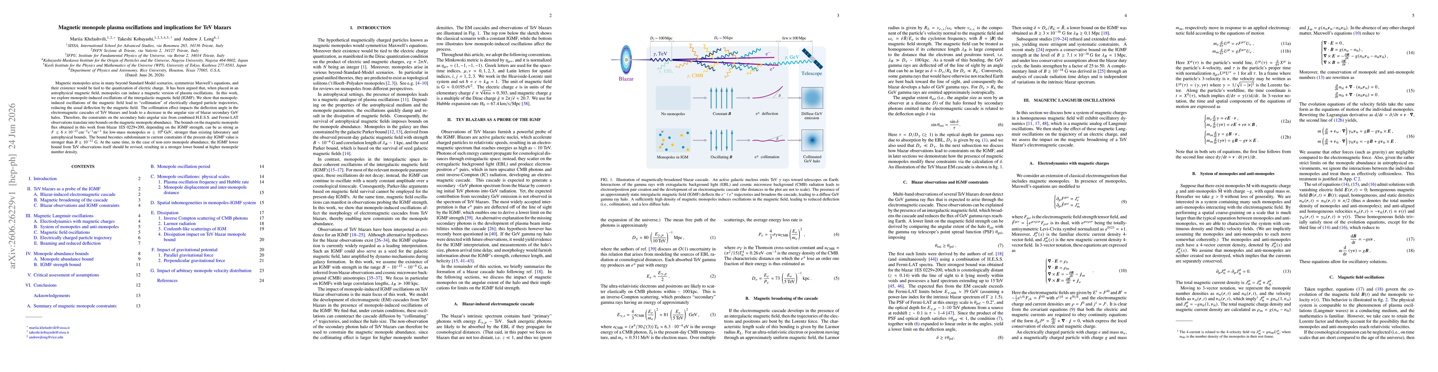 Thumbnail for Magnetic monopole plasma oscillations and implications for TeV blazars