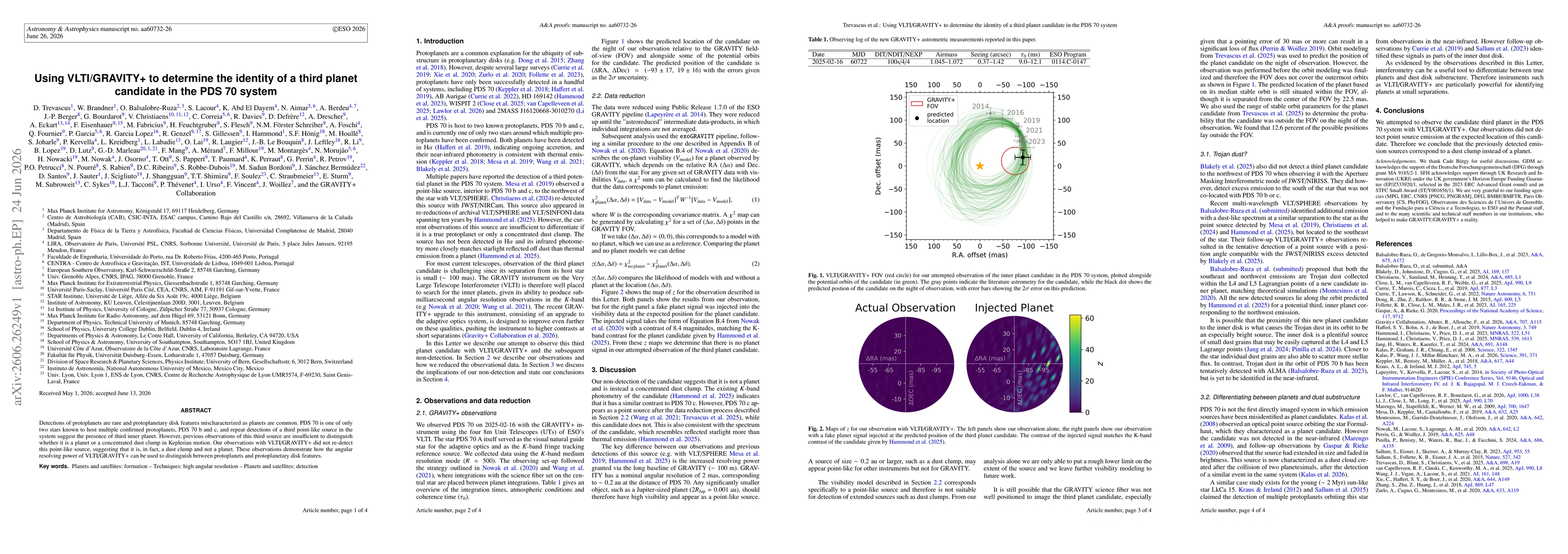 Thumbnail for Using VLTI/GRAVITY+ to determine the identity of a third planet candidate in the PDS 70 system