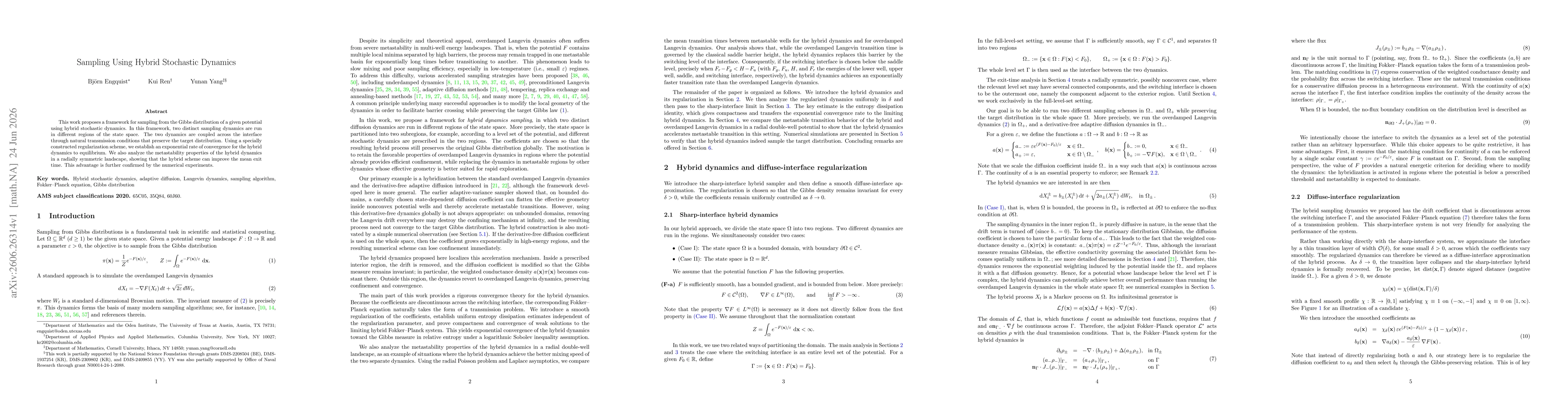 Thumbnail for Sampling Using Hybrid Stochastic Dynamics