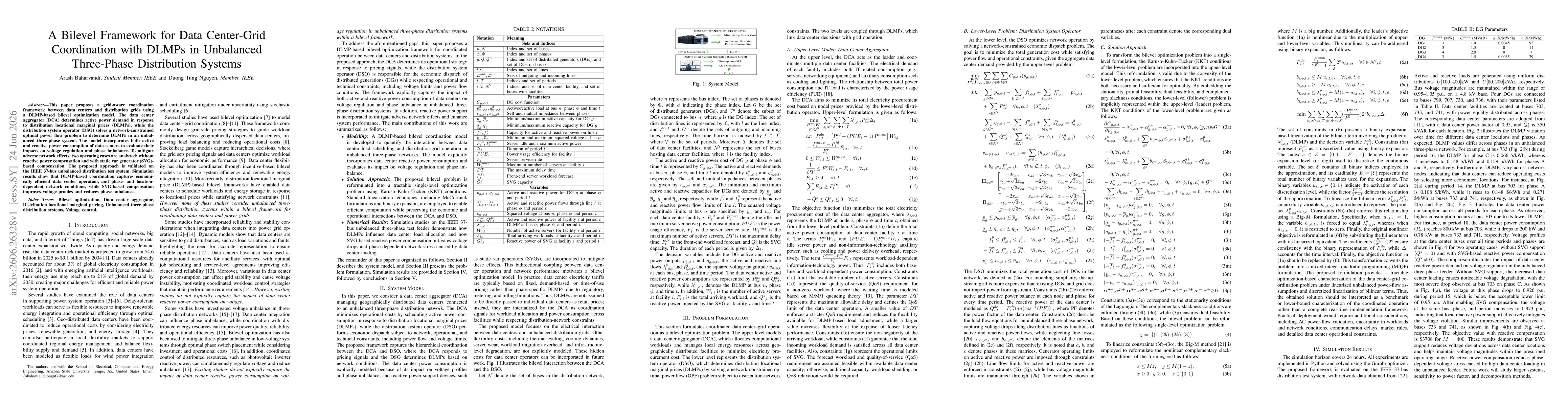 Thumbnail for A Bilevel Framework for Data Center-Grid Coordination with DLMPs in Unbalanced Three-Phase Distribution Systems