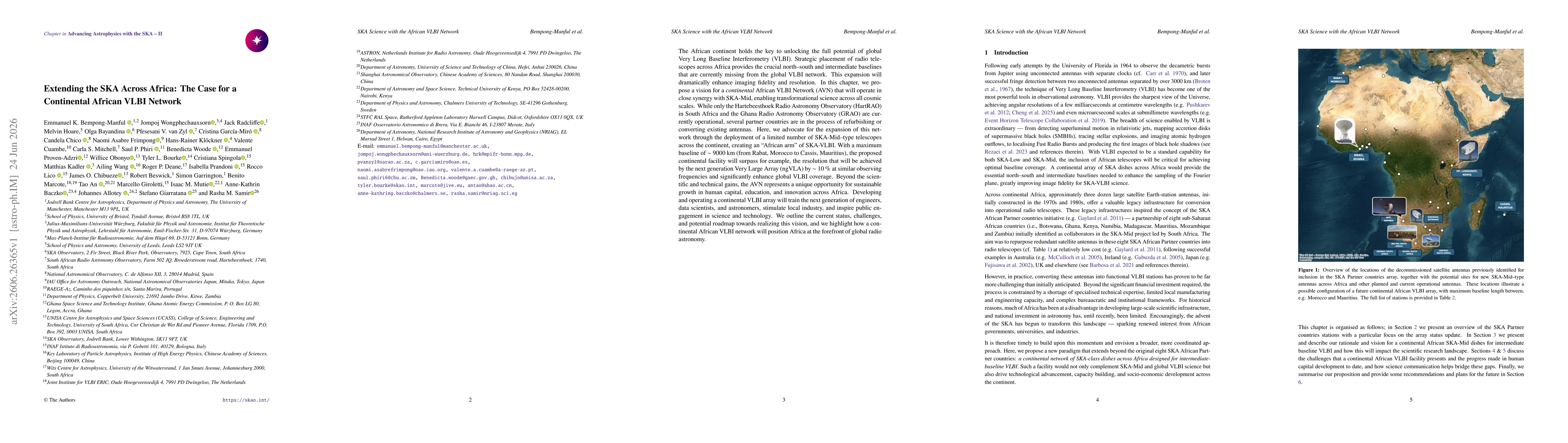 Thumbnail for Extending the SKA Across Africa: The Case for a Continental African VLBI Network