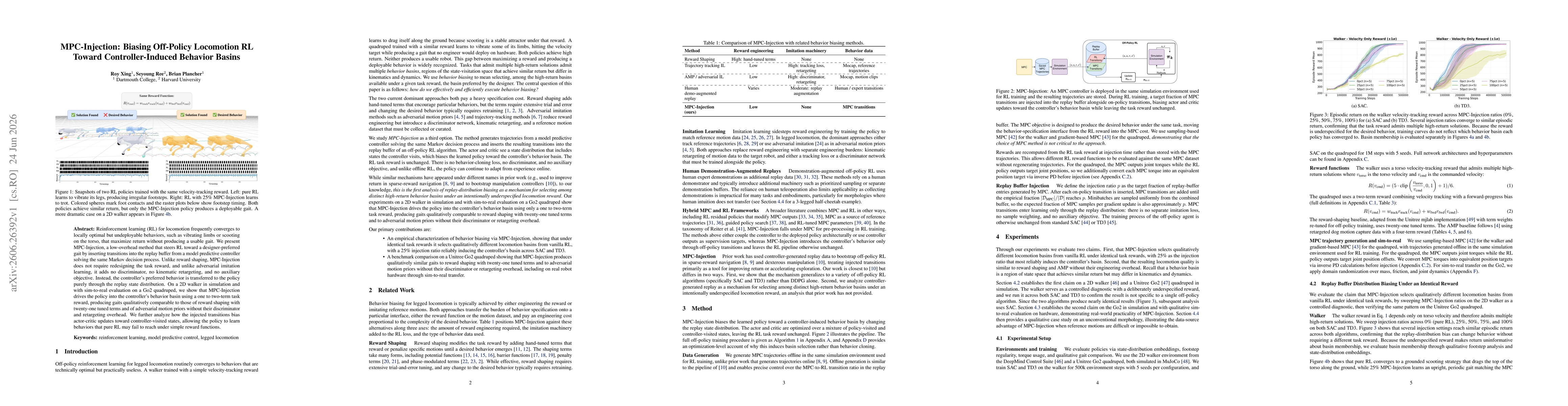 Thumbnail for MPC-Injection: Biasing Off-Policy Locomotion RL Toward Controller-Induced Behavior Basins