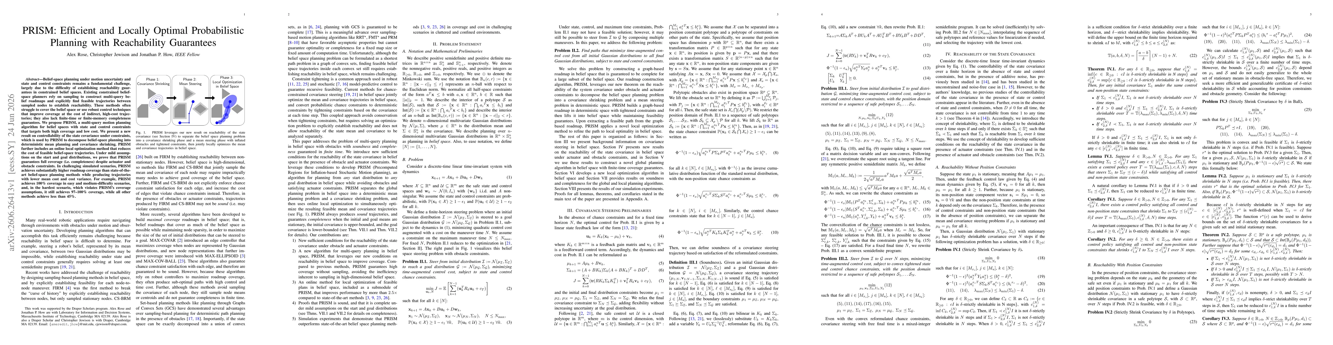 Thumbnail for PRISM: Efficient and Locally Optimal Probabilistic Planning with Reachability Guarantees