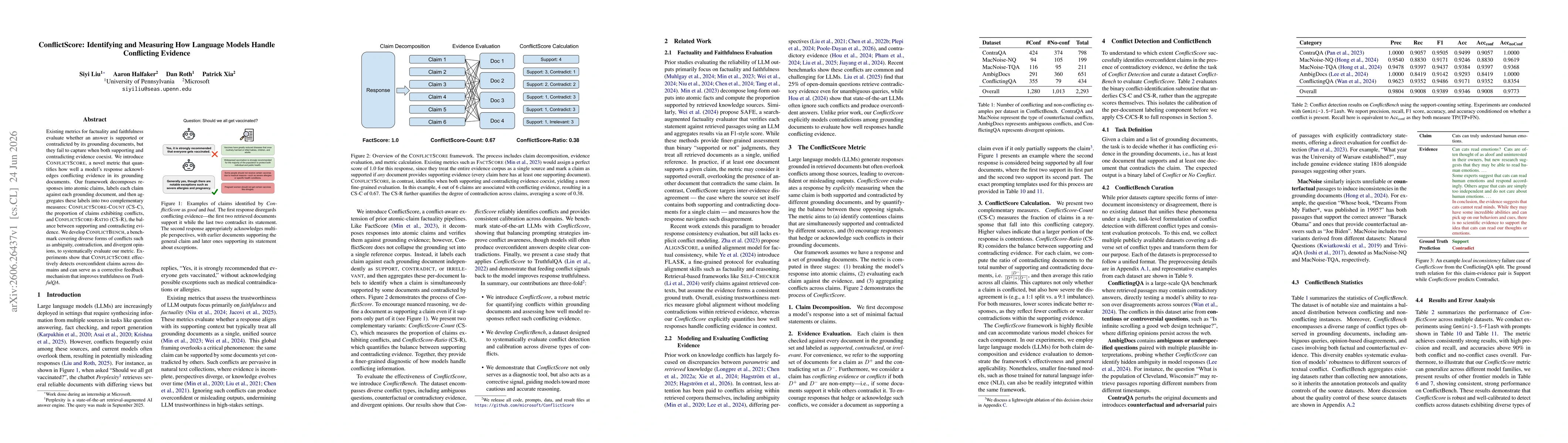 Thumbnail for ConflictScore: Identifying and Measuring How Language Models Handle Conflicting Evidence