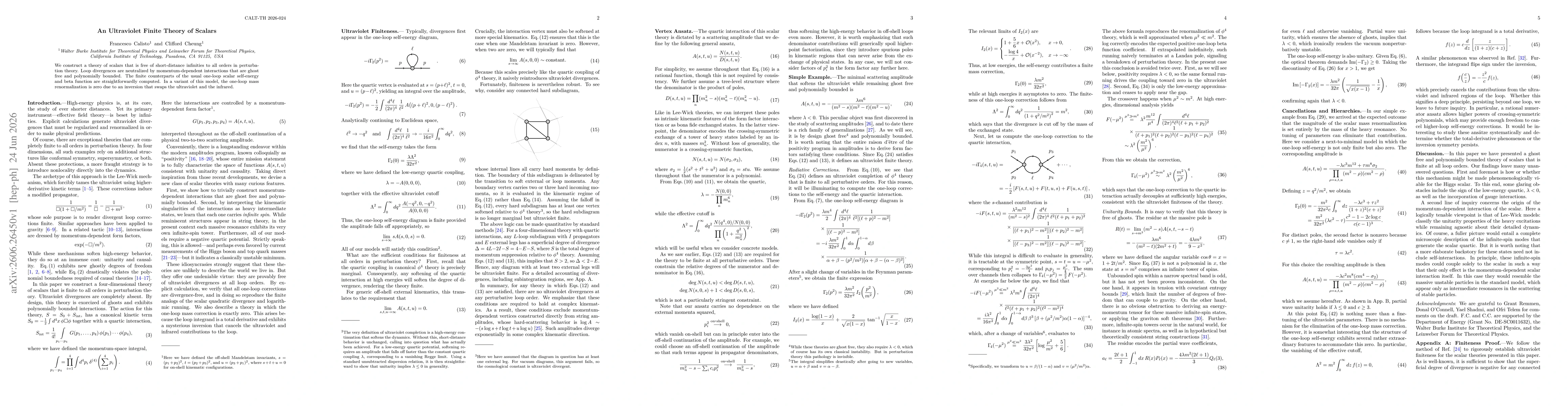 Thumbnail for An Ultraviolet Finite Theory of Scalars