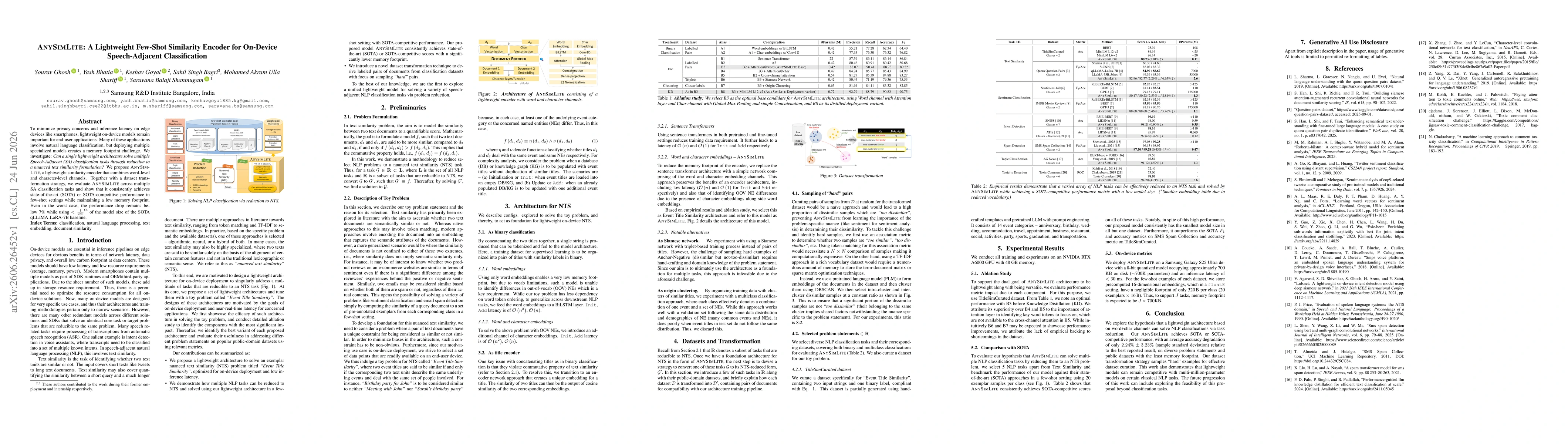 Thumbnail for AnySimLite: A Lightweight Few-Shot Similarity Encoder for On-Device Speech-Adjacent Classification