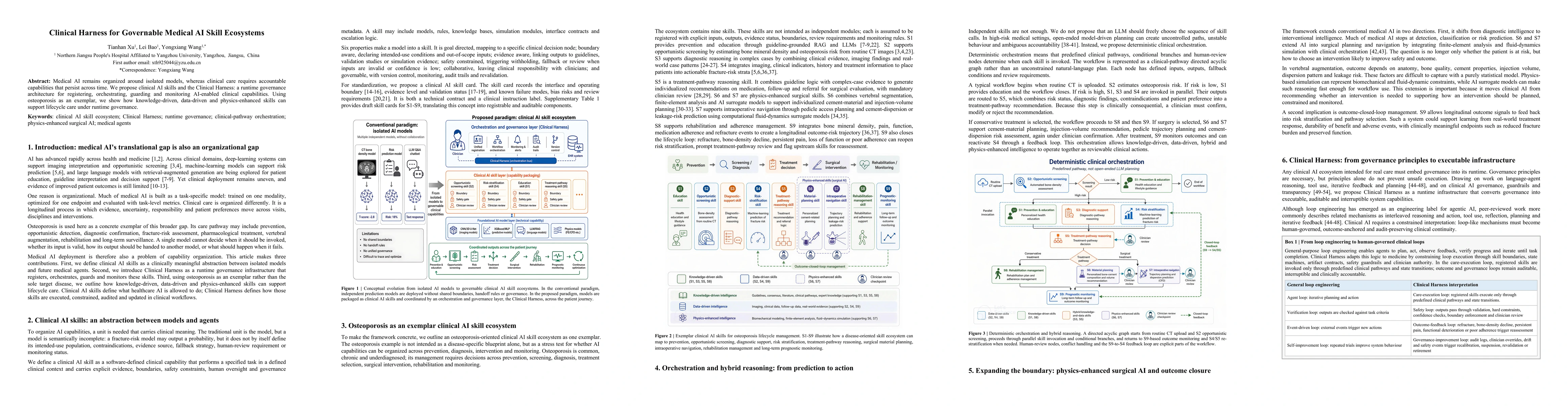Thumbnail for Clinical Harness for Governable Medical AI Skill Ecosystems